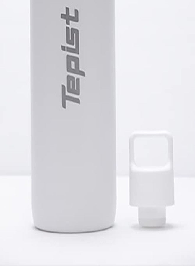 Tepist ThirtyO 30oz Stainless Steel Bottle Compatible with Sodastream Machines | Powder Coated White | Vacuum Sealed | Double Walled | Leak-Proof | Easy to Carry | Reusable Bottle - Image 3